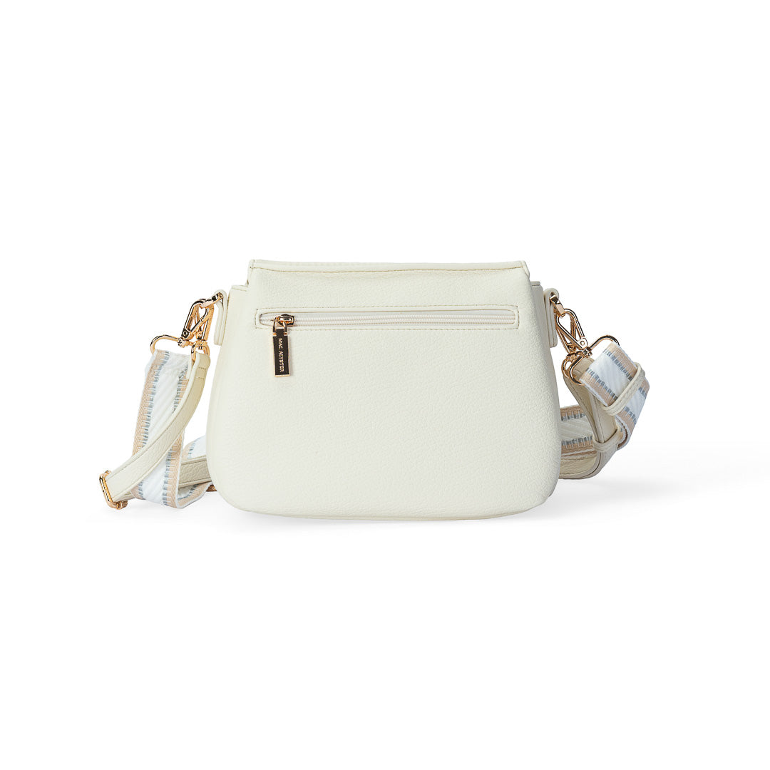 Sac trotteur Sweet Mac Alyster beige avec bandoulière réglable et détails dorés
