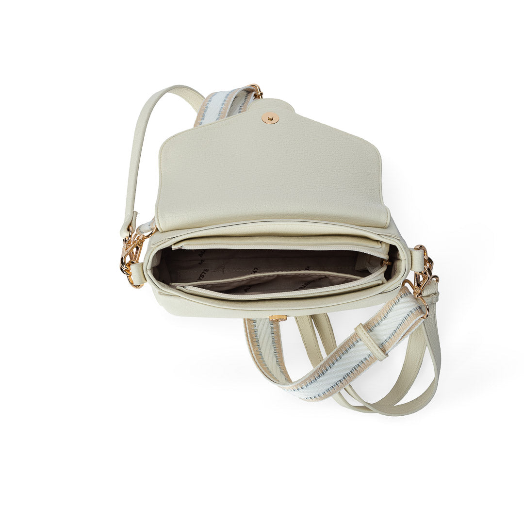 Petit sac bandoulière Sweet Mac Alyster à rabat arrondi et finitions dorées