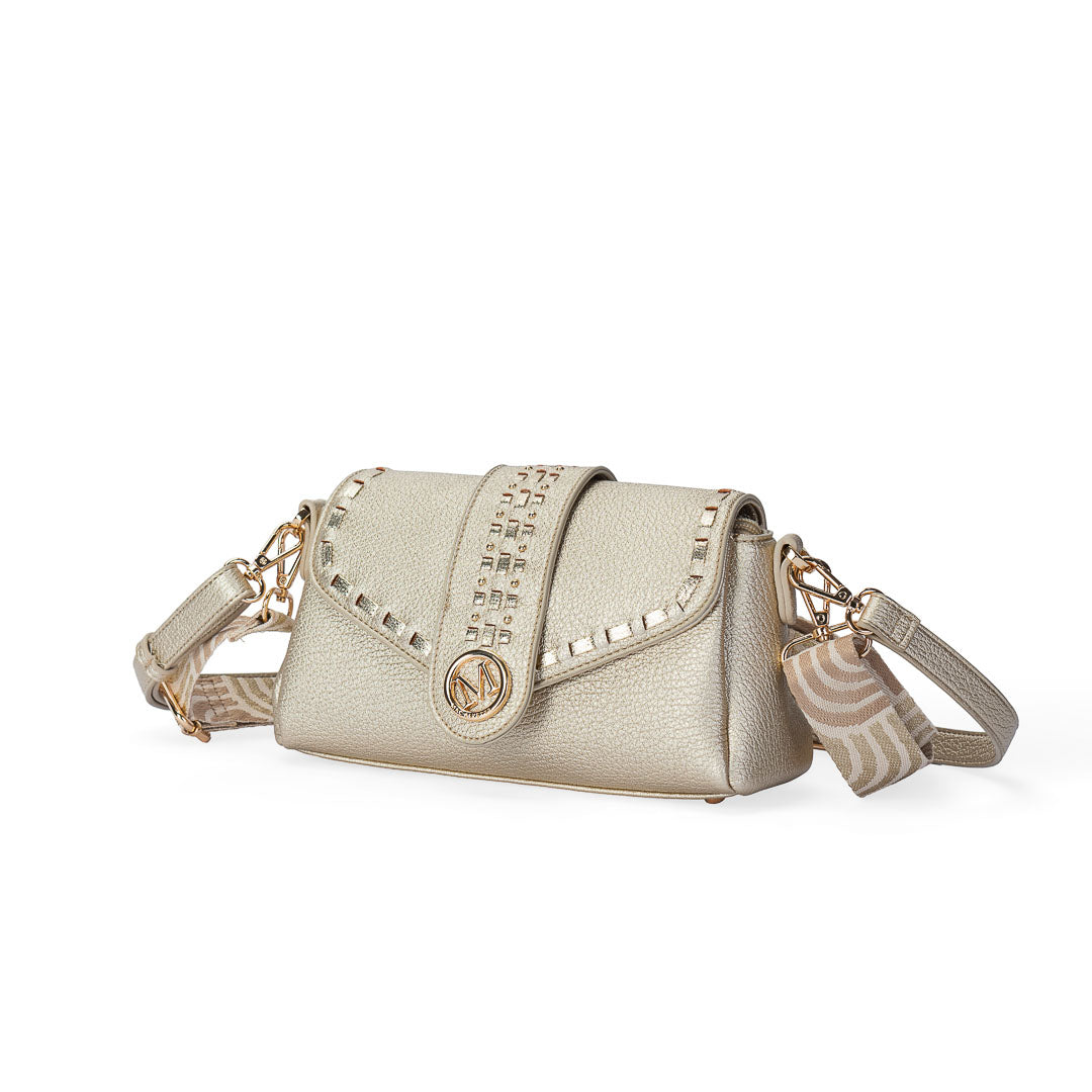 Petit sac bandoulière Sweet Mac Alyster à rabat arrondi et finitions dorées
