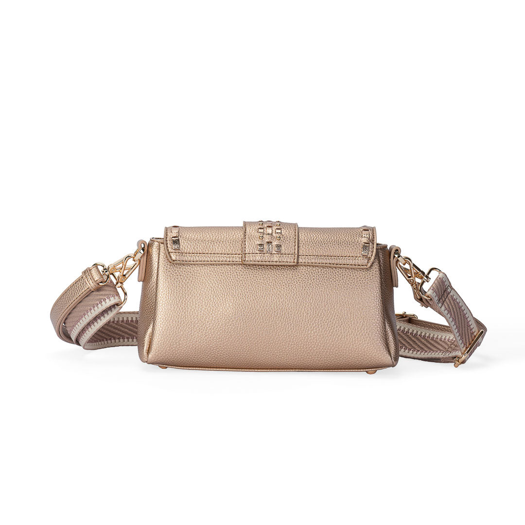 Petit sac bandoulière Sweet Mac Alyster à rabat arrondi et finitions dorées