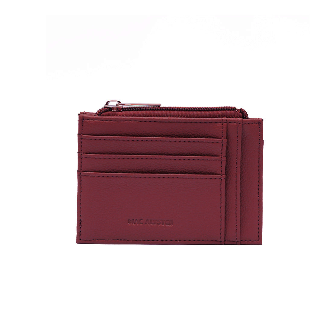 Porte cartes PETITE MAROQUINERIE synthétique CARMIN de face